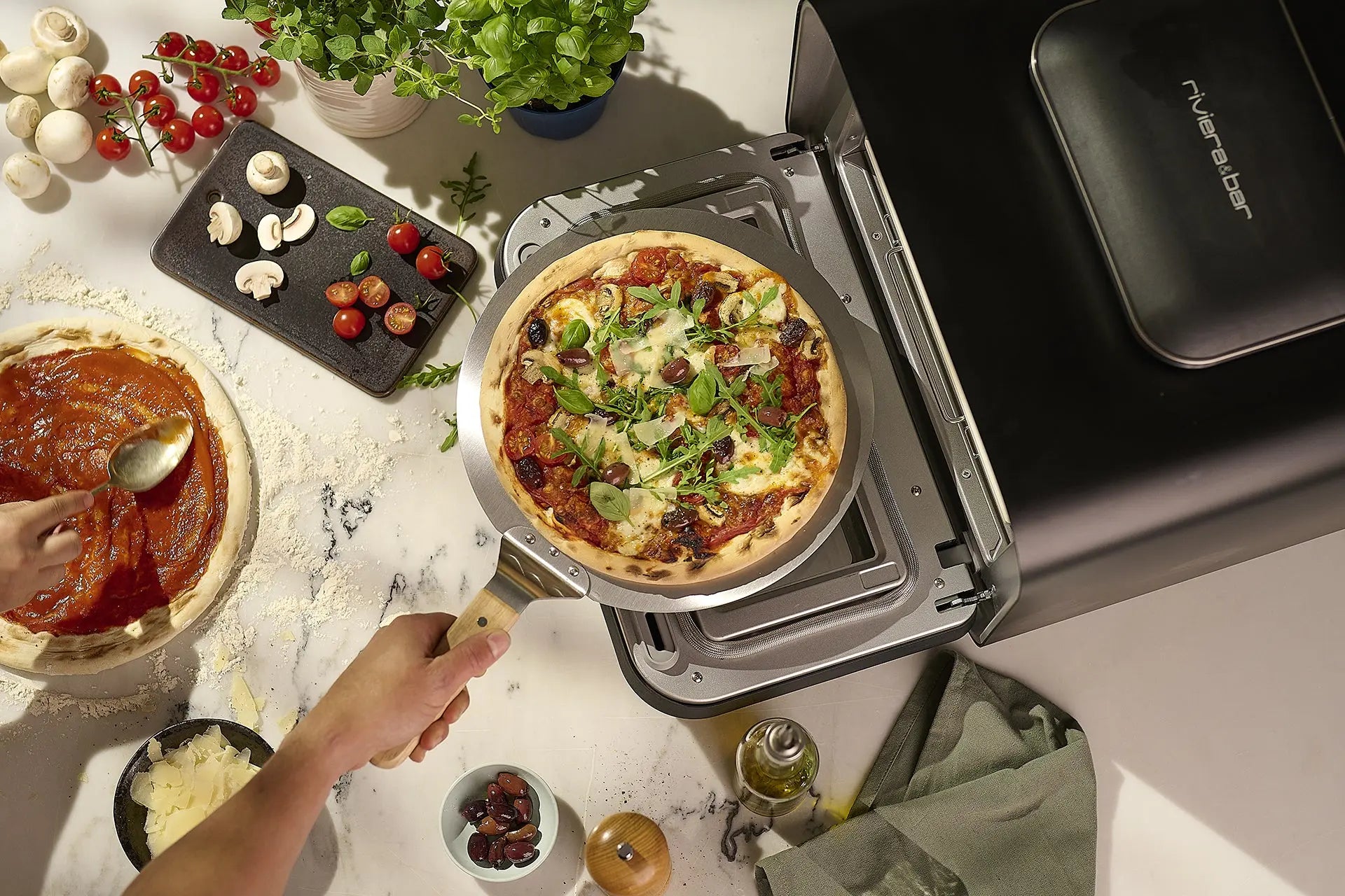 Elektrischer Hochtemperatur-Pizzaofen Ofen QFP550 (20 L)