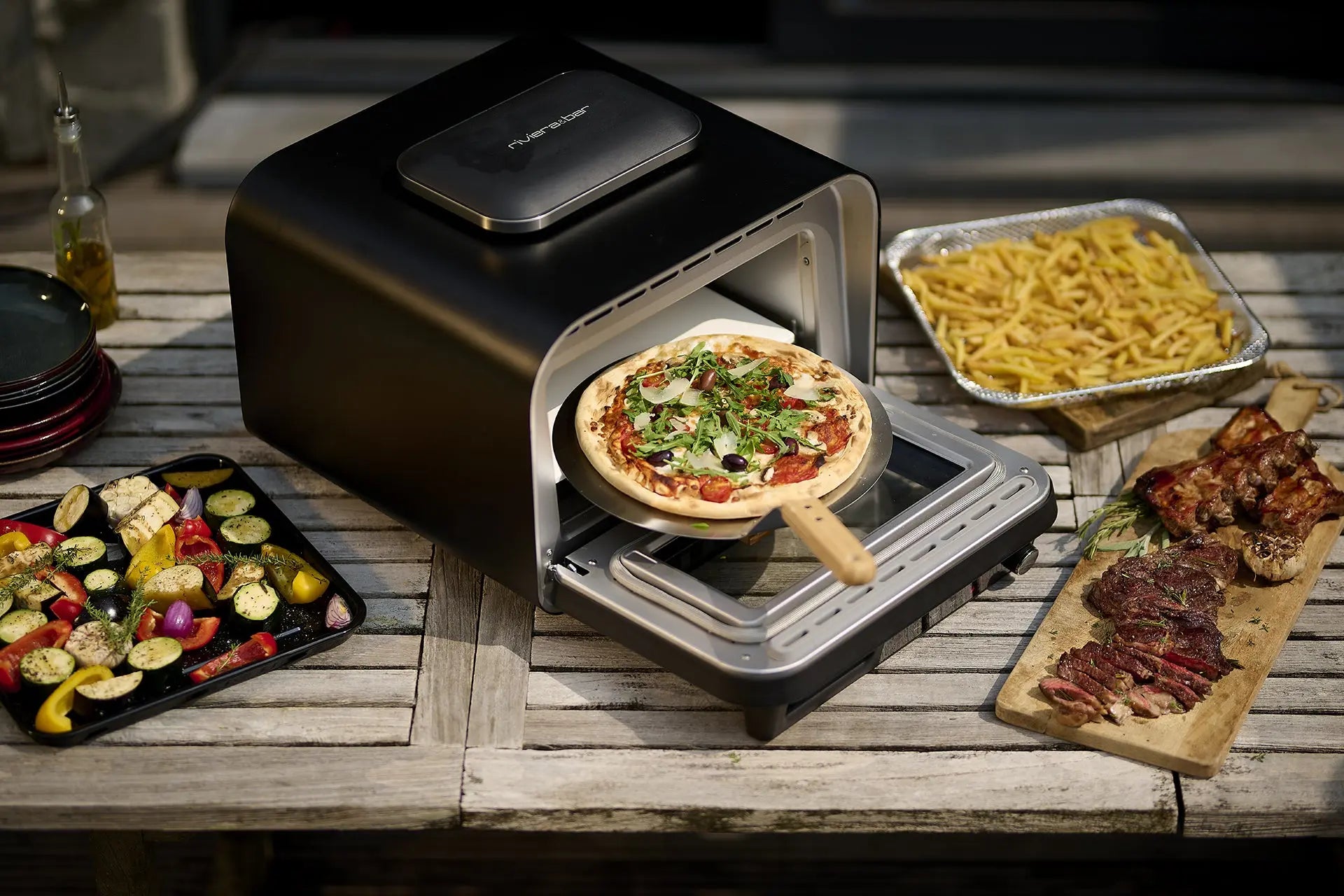 Elektrischer Hochtemperatur-Pizzaofen Ofen QFP550 (20 L)