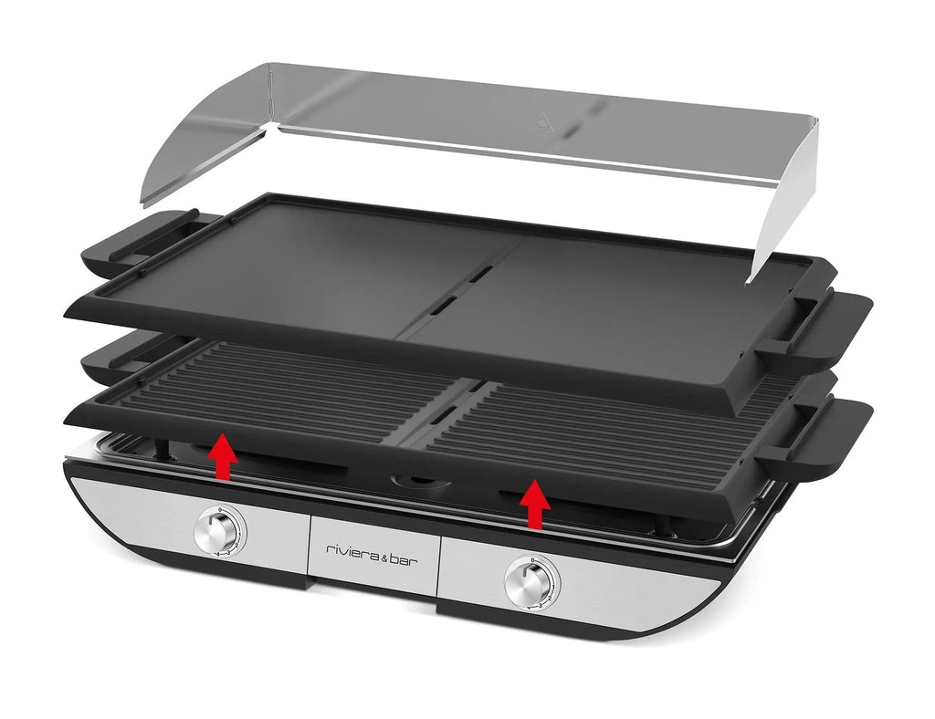 Riviera & Bar Elektrogrill mit austauschbaren Grillplatten.