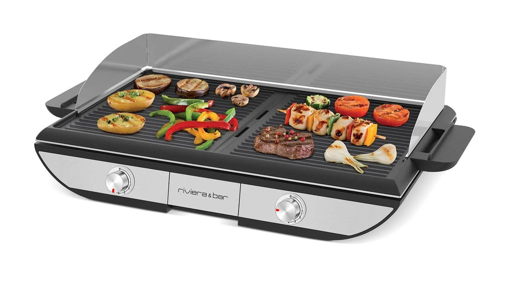 Elektrischer Grill für gegrilltes Gemüse und Fleisch.